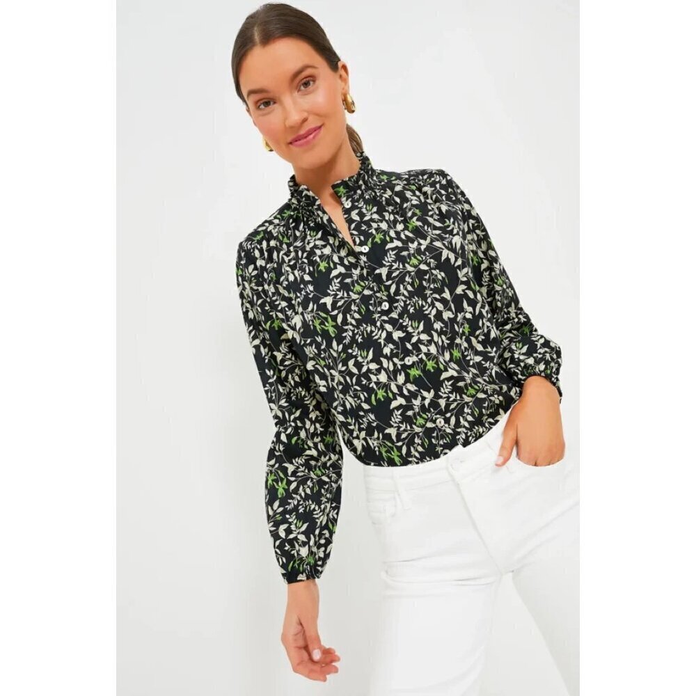 NWT Tuckernuck Verdant Iris Avalon Blouse, XXS